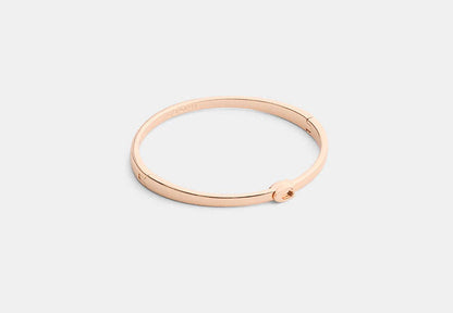 Thin Signature Hinged Bangle