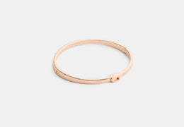Thin Signature Hinged Bangle