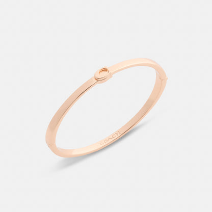 Thin Signature Hinged Bangle