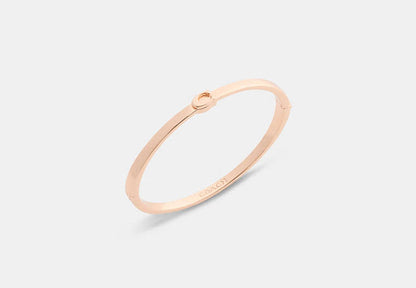 Thin Signature Hinged Bangle