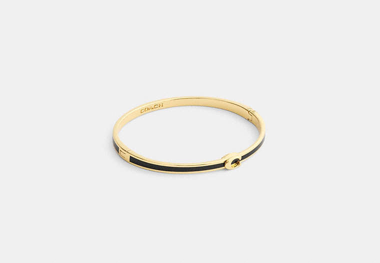 Thin Enamel Signature Hinged Bangle