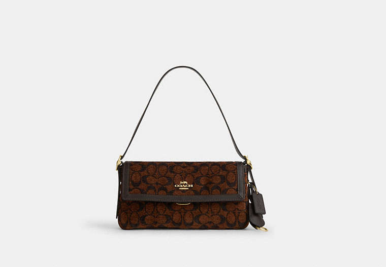 Etta Small Flap Shoulder Bag In Signature Chenille