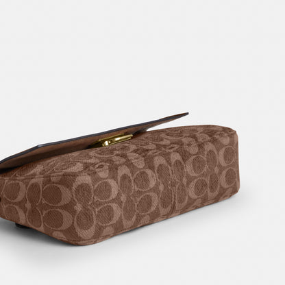 Etta Small Flap Shoulder Bag In Signature Chenille