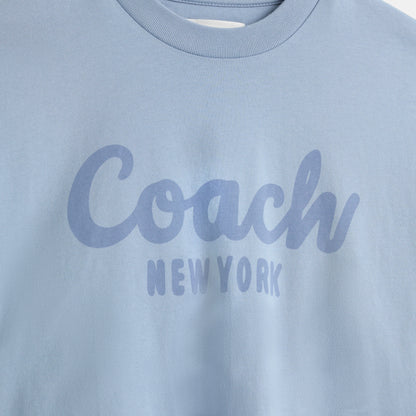 Restored Cursive Signature Cropped T-Shirt