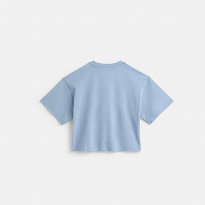 Restored Cursive Signature Cropped T-Shirt