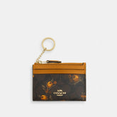 Mini Skinny Id Case In Signature Canvas With Floral Print