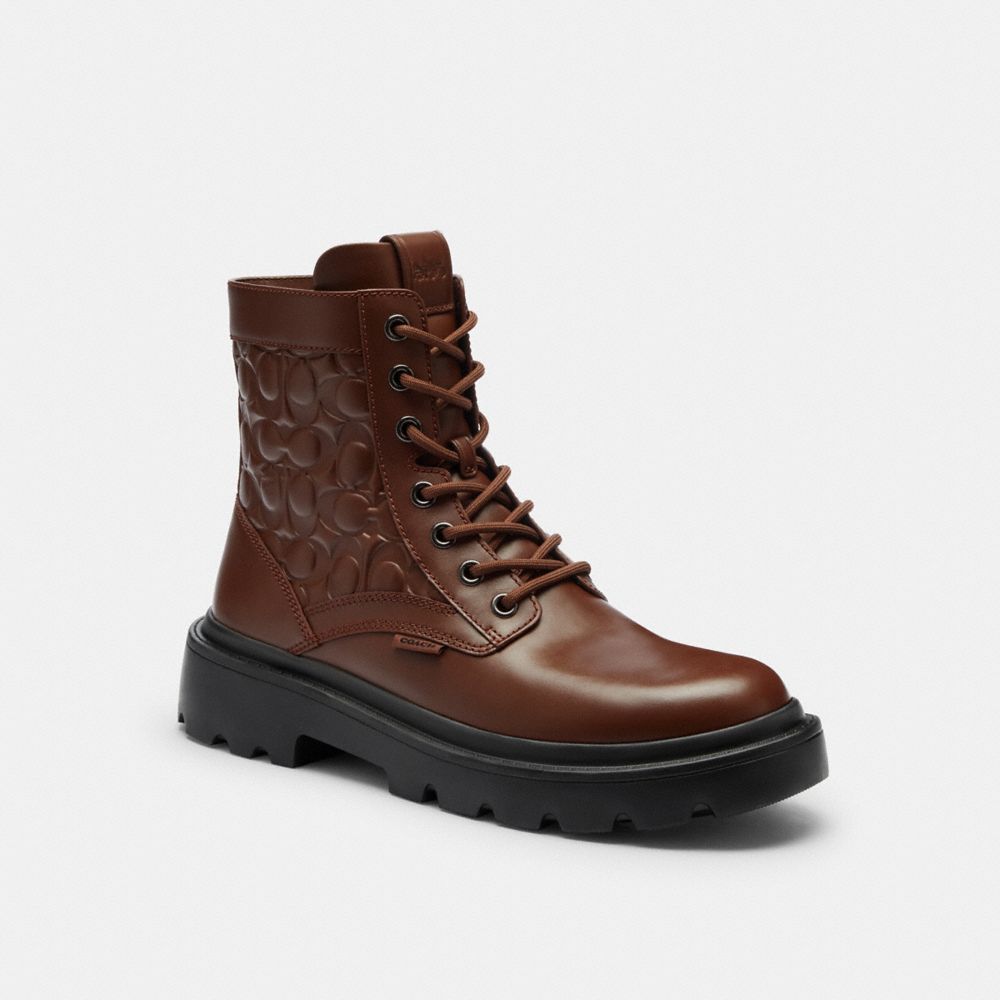 Combat Boot In Signature Leather