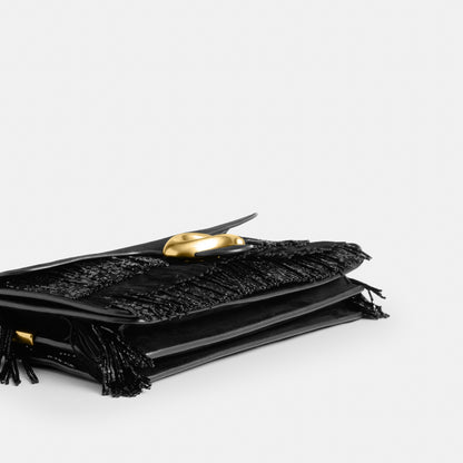 Tabby Shoulder Bag 26 With Crystal Beaded Fringe