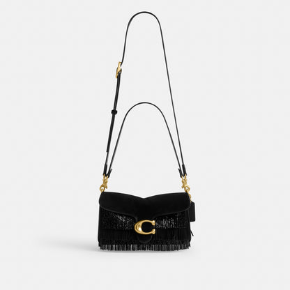 Tabby Shoulder Bag 26 With Crystal Beaded Fringe