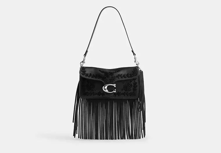 Tabby Shoulder Bag 26 With Beading And Fringe