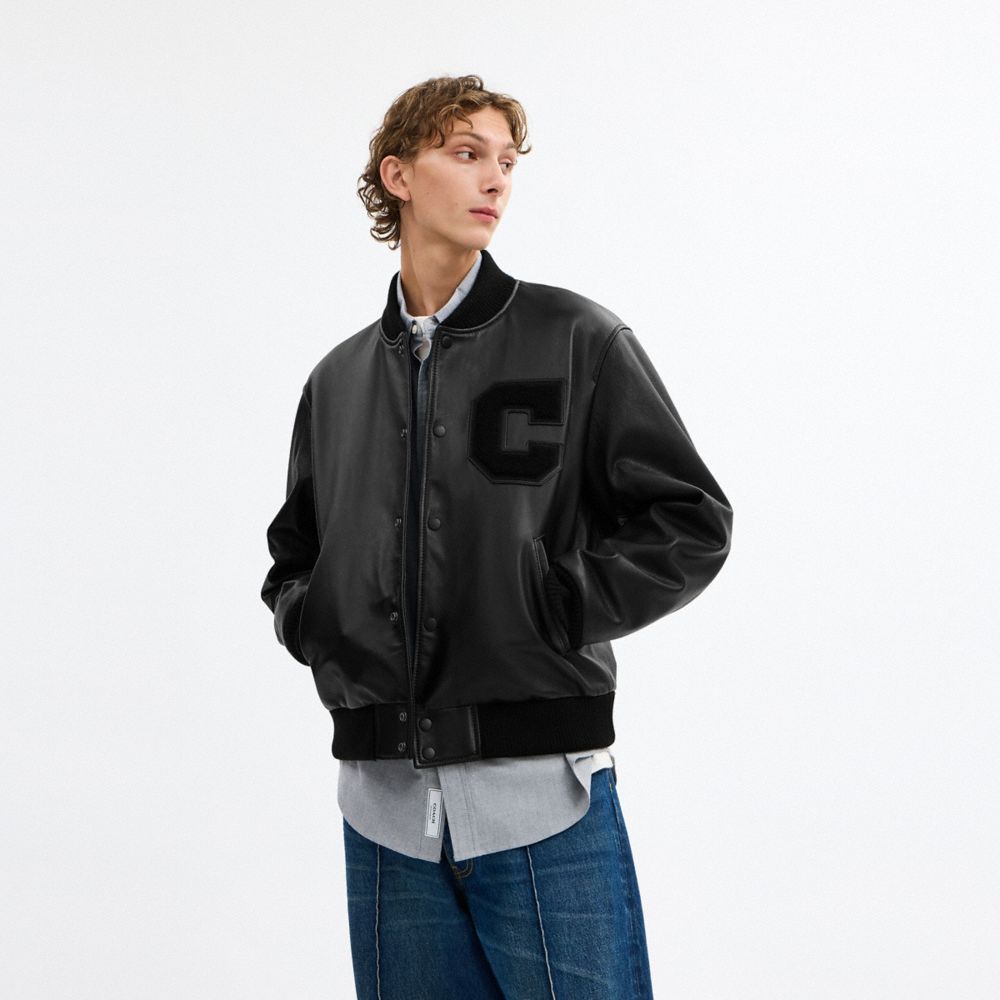 Leather Varsity Jacket