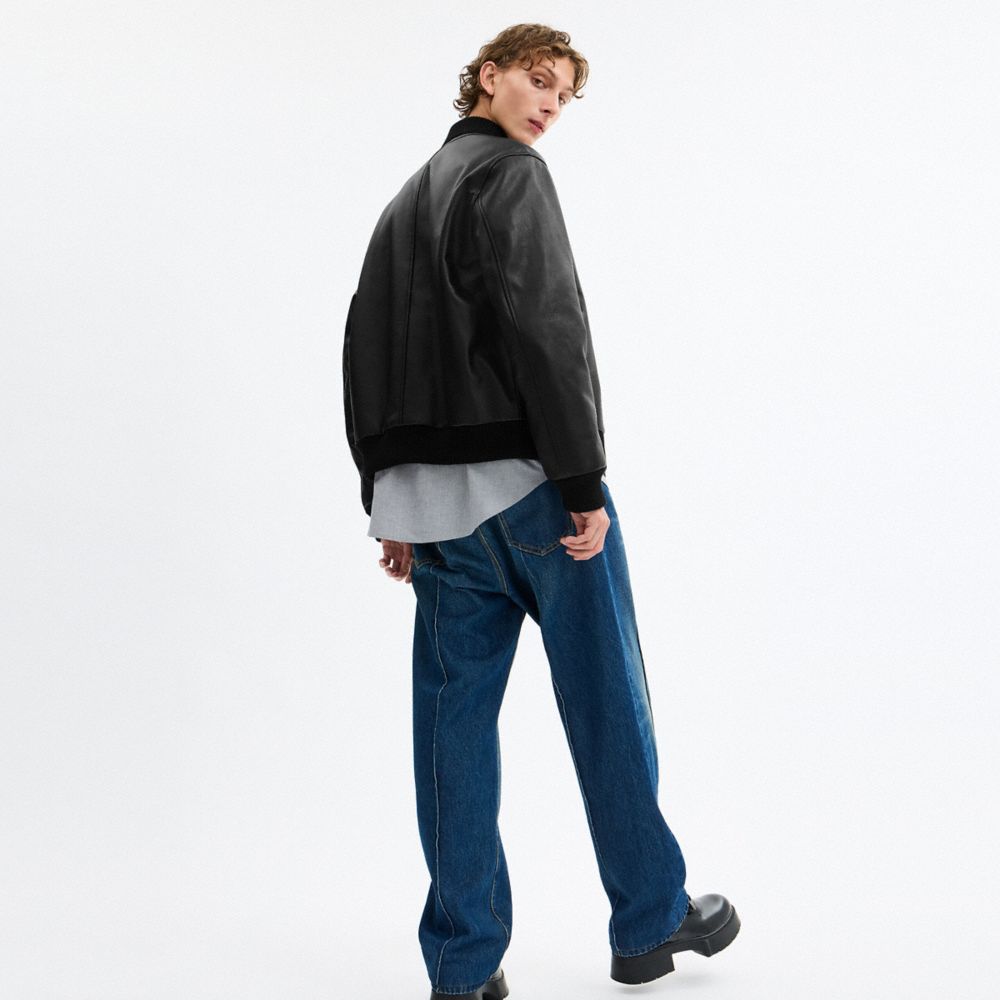 Leather Varsity Jacket