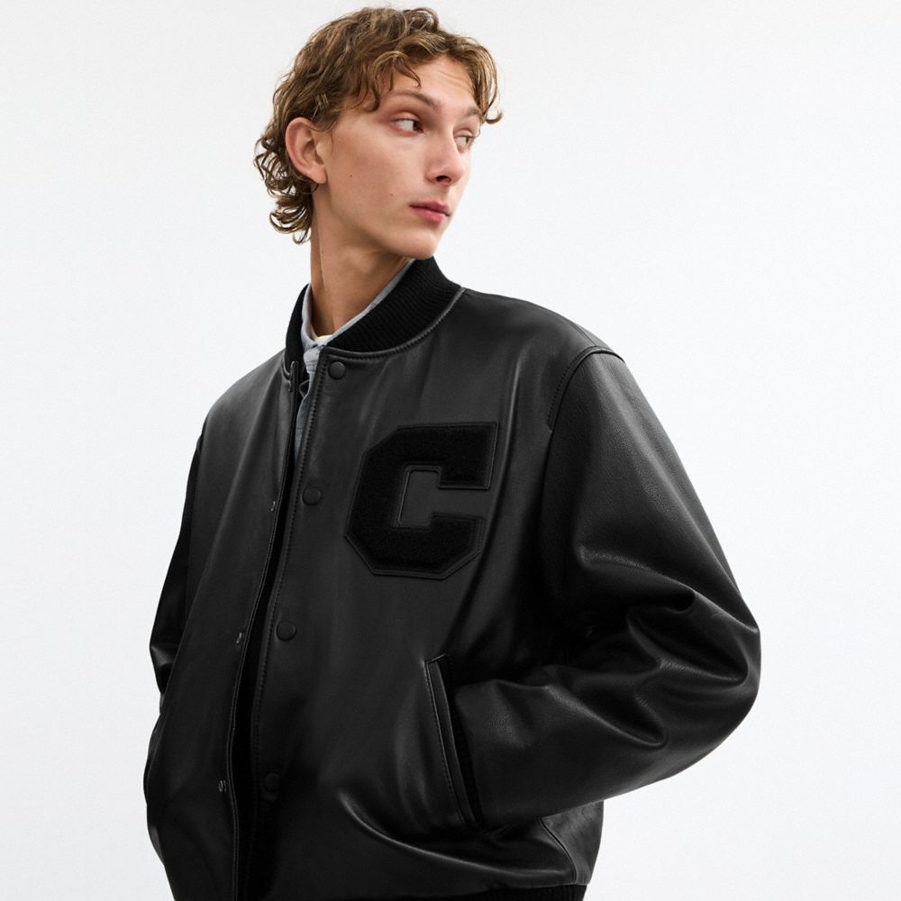 Leather Varsity Jacket