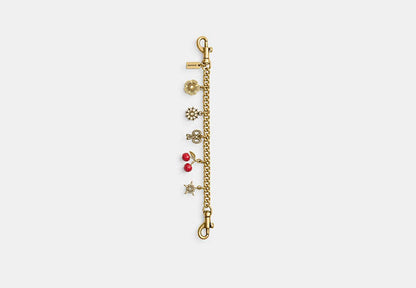 Crystal Motif Chain Bag Charm