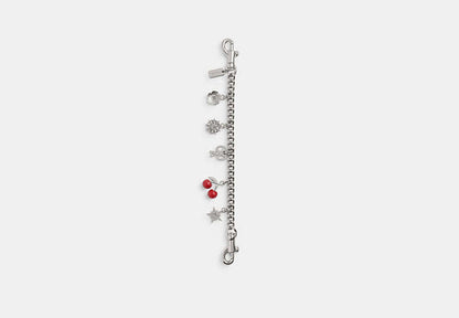 Crystal Motif Chain Bag Charm