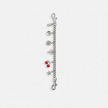 Crystal Motif Chain Bag Charm