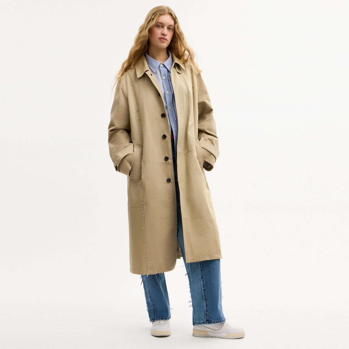 Repurposed Cotton Trench Coat