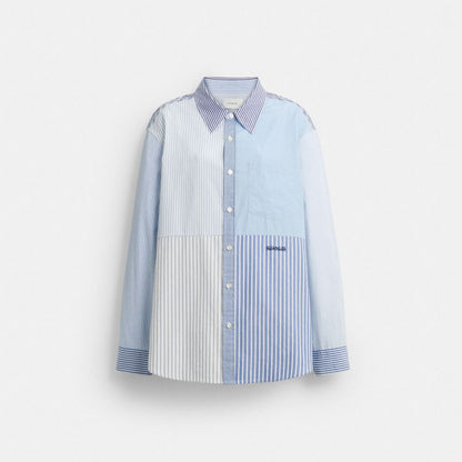 Repurposed Cotton Patchwork Oxford Shirt