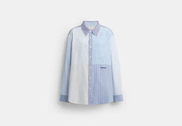 Repurposed Cotton Patchwork Oxford Shirt