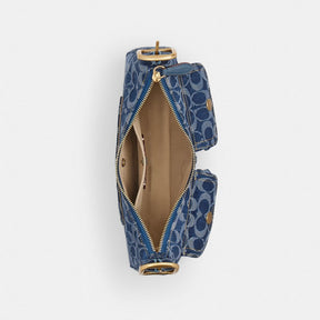Cargo Shoulder Bag In Upcrafted Signature Denim