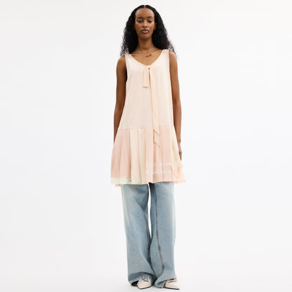 Pleated Bow Dress