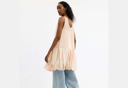 Pleated Bow Dress
