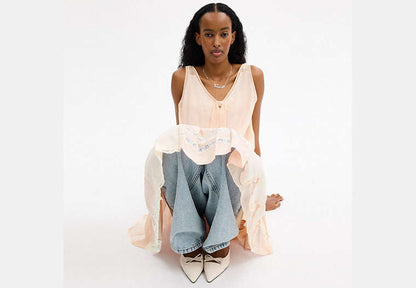 Pleated Bow Dress