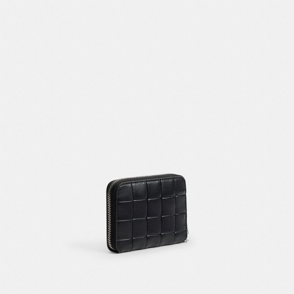 Zip Around Wallet In Checkerboard Upcrafted Leather