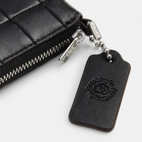 Zip Around Wallet In Checkerboard Upcrafted Leather