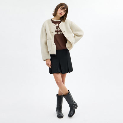 Short Sherpa Cardi Jacket