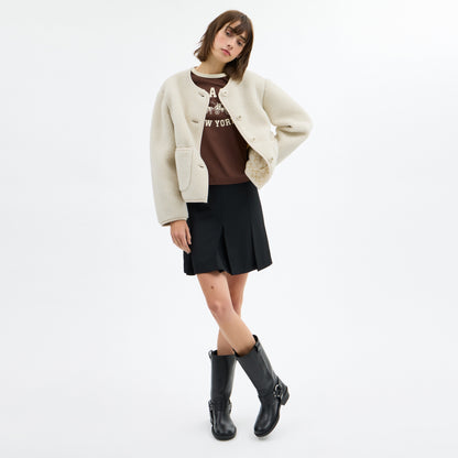 Short Sherpa Cardi Jacket