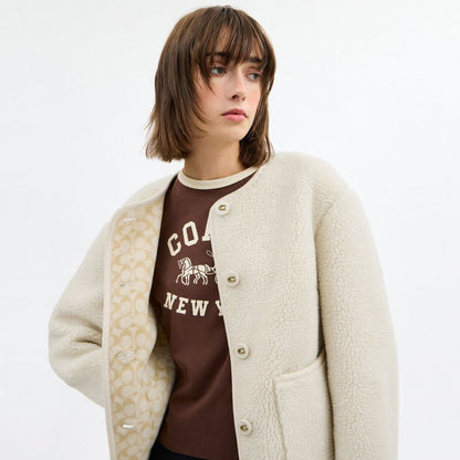 Short Sherpa Cardi Jacket