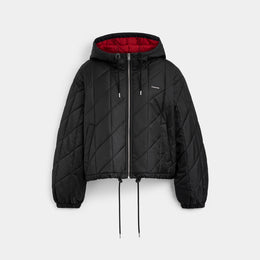 Quilted Blouson Hoodie