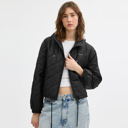 Quilted Blouson Hoodie