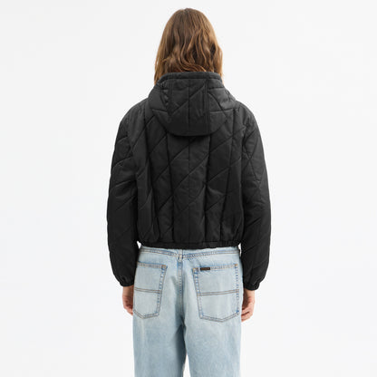 Quilted Blouson Hoodie