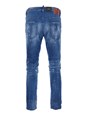 Dsquared2 'Skater' Blue Jeans with Logo Patch on the Rear and Distressed Effect in Denim Man