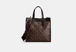 Restored Field Tote With Horse And Carriage Print