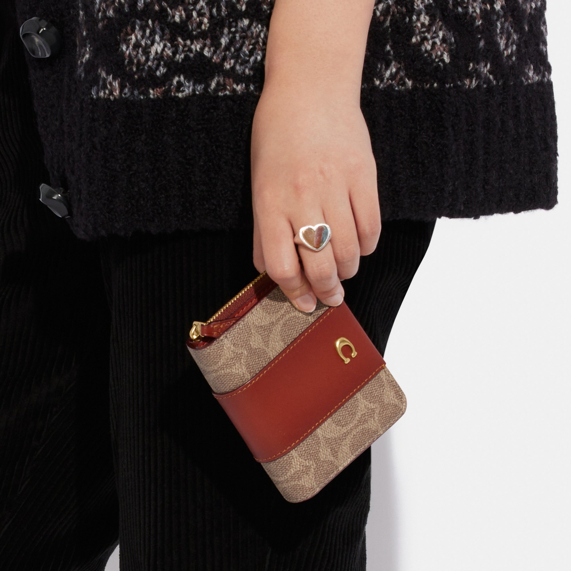 Essential Billfold Wallet In Colorblock Signature Canvas