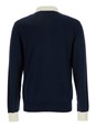 Valentino Blue Knitted Polo Shirt with Patch Pocket on the Chest in Cotton Man