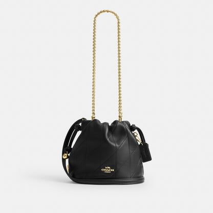 Faye Mini Drawstring Bag With Quilting