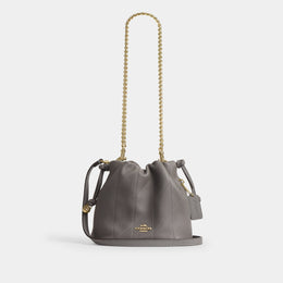 Faye Mini Drawstring Bag With Quilting