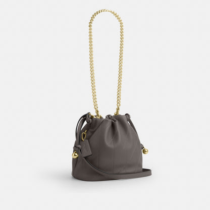 Faye Mini Drawstring Bag With Quilting