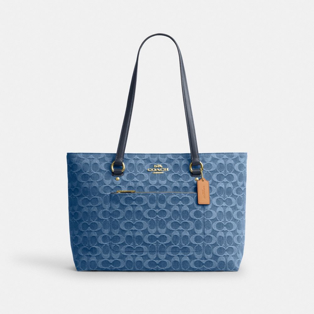 Station Tote Bag In Signature Denim
