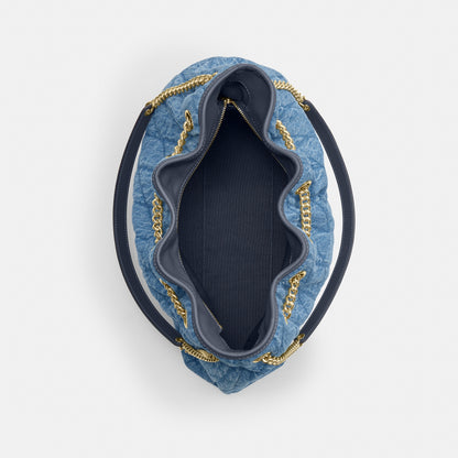 Evelyn Shoulder Bag In Regenerative Cotton With Quilting