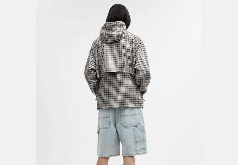 Plaid Windbreaker In Recycled Polyester