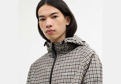 Plaid Windbreaker In Recycled Polyester