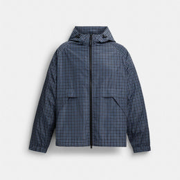 Plaid Windbreaker In Recycled Polyester