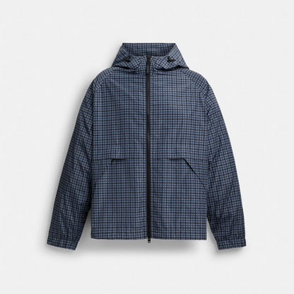 Plaid Windbreaker In Recycled Polyester