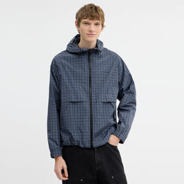 Plaid Windbreaker In Recycled Polyester