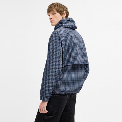Plaid Windbreaker In Recycled Polyester